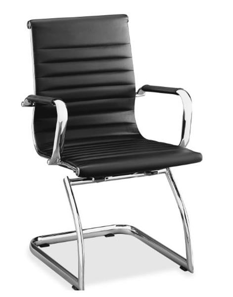 Lorell Modern Chair Mid-Back Leather Guest Chairs